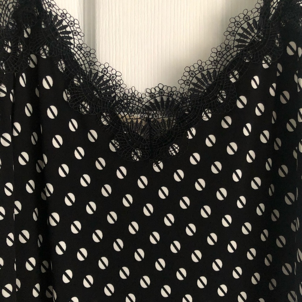 NWOT Michael Kors Lace-Trimmed Printed Stretch-Jersey Dress - Picture 4 of 10